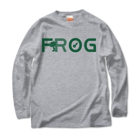 FROGのRから顔を出す蛙
