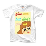 don't give up girl Tシャツ