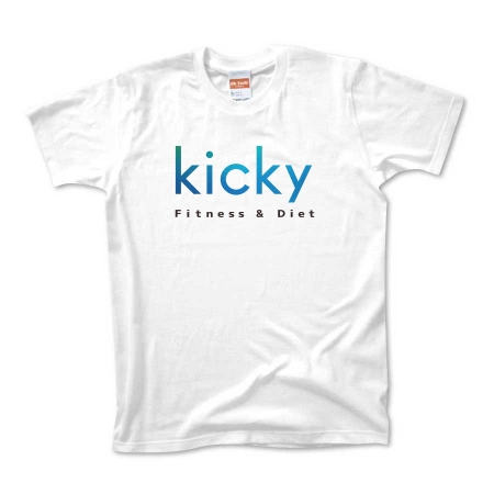 kickyロゴTシャツ(ブルー)