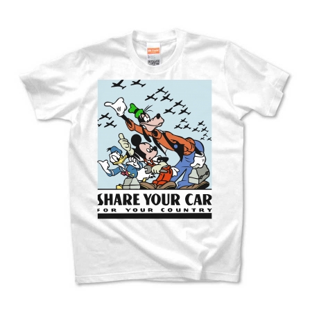 キャラミリTシャツ　SHARE YOUR CAR