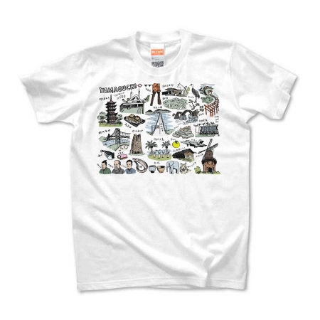 山口県観光　マップ　Tシャツ