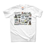 山口県観光　マップ　Tシャツ