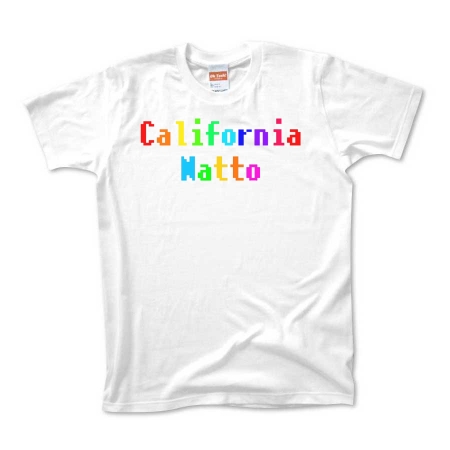 ギモTシャツ カリフォルニア納豆 レインボー