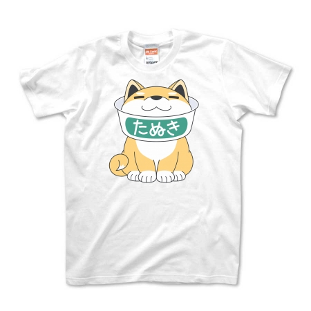 緑のたぬき犬　Tシャツ