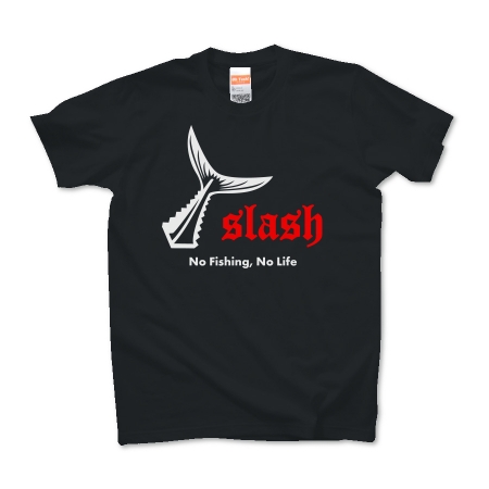 マグロの尾びれとslash (白 x 赤)